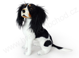 Plyšový pes Kavalír, King Charles Spaniel černý