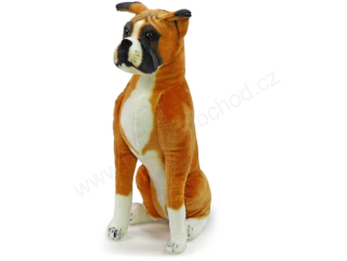 Plyšový pes Boxer sedící 64 cm